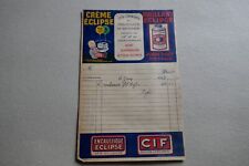 Facture 1933 publicité CREME