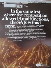 3/1985 PUB CIS SINGAPORE INDUSTRIE SAR 80 ASSAULT RIFLE FUSIL ASSAUT ORIGINAL AD