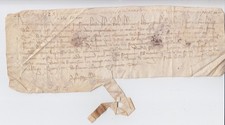 Ecriture Gothique coursive quittance du  23 février 1483 Guillaume de Boüe