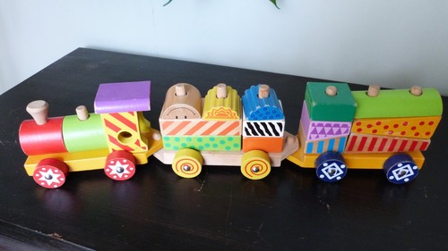 Train bois jouet d - -,