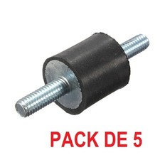 5 SILENT BLOC CAOUTCHOUC MALE MALE Ø20mm H 30mm M6 GROUPE ELECTROGENE NEUF