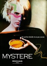 Publicité papier Parfum. Perfume ad. ROCHAS Mystère 1984