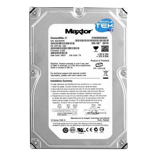 Maxtor stm3500630as 500gb - maxtor, 3,5"