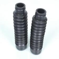 Paire de soufflet de fourche noir Ø26x41x195mm pour moto ancienne
