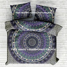 Housse De Couette Mandala Éléphant Hippie Reine Ensemble De Couverture