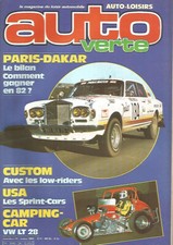 AUTO VERTE N°24 PARIS DAKAR / LOW-RIDERS / LES SPRINT CARS / CAMPING CAR VW LT28