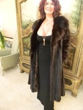 Black Mink Fur Coat w/Sable Fur Collar Flier Label