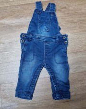 salopette en jean bleu garçon