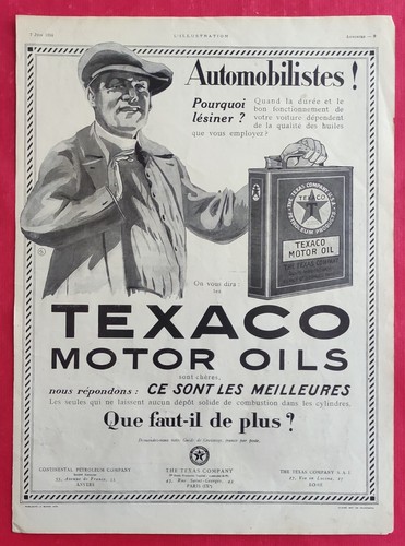 Pub presse automobile - pub, huile