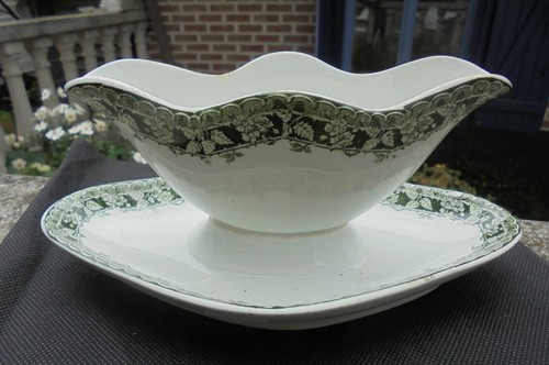 Sauciere ancienne faience - sauciere,