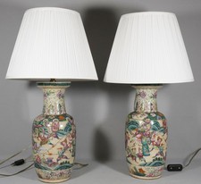 Paire de vases lampes en