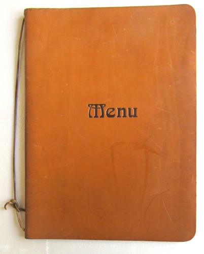 Porte menu cuir - menu, cuir.