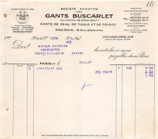 FACTURE  1934 SOCIETE ANONYME