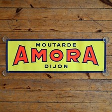 Affiche Ancienne publicitaire Moutarde Amora Dijon French Mustard