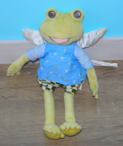 Doudou grenouille vert bleu - doudou,