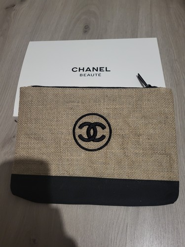 Trousse chanel beige noire - trousse,