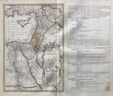 Chypre Égypte Israël Terre Sainte Carte Homann Cuivre 1720