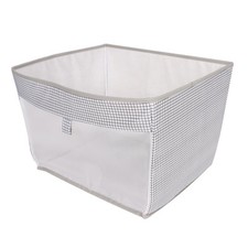 Panier de Rangement "Pliable" 40cm Gris & Naturel