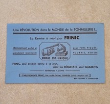 Ancien Buvard Ets FRINIC Tonnellerie Objet Publicitaire Collection