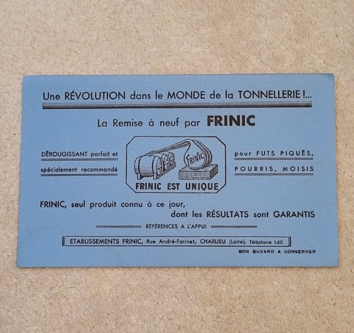 Ancien buvard ets frinic - ets,