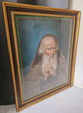 France - R.A Quinsac Monvoisin? Grand pastel sous cadre vitré - Religieux