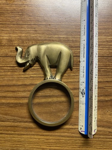 Elephant brass tone - brass, magnifying