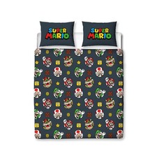 Nintendo Super Mario Set Housse de Couette Double Noirci Enfants 2 IN 1 Modèles