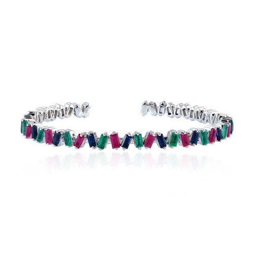 Bracelet manchette saphir