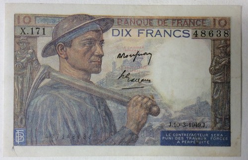 France billet francs mineur - france,