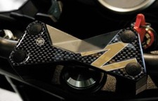 Protection 3D Plaque Fourche Compatible pour Moto Kawasaki Z750 Z1000 Z Or