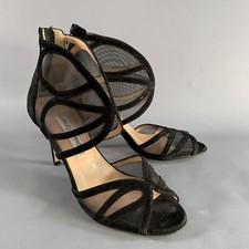 Bottes Peep Toe En Suède Noir