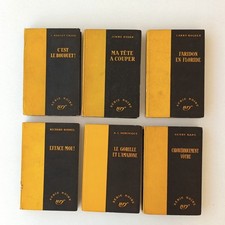 Lot 6 livres poches Série noire cartonnée Duhamel Nrf policier N°219-224-307-323