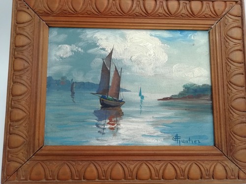 Ancien petit tableau paysage