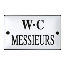 Plaque de service émaillée