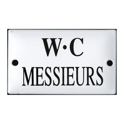 Plaque service émaillée - service,