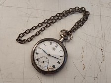 Ancien Montre De Poche Excelsior Qualité Extra Ancre 15 Rubis En Argent