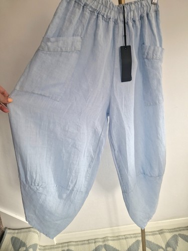 Italian linen cocoon trousers - cocoon,
