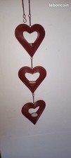 guirlande coeurs métal photophores bougies à suspendre