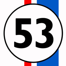 STICKER NUMERO 53 AMOUR BEETLE COX VW COCCINELLE 12cm AUTOCOLLANT AUTO HA150-2