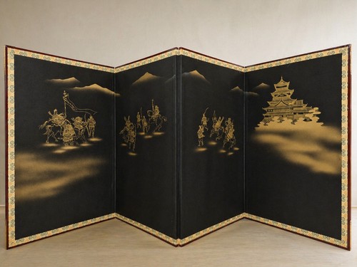 Paravent pliant japonais byobu - pliant,