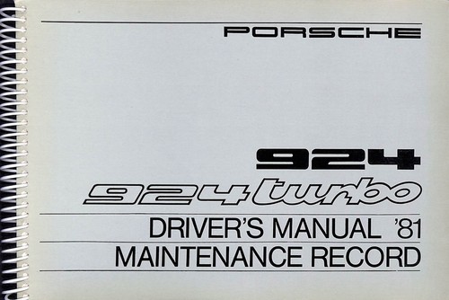 Porsche 924 turbo manuel - porsche,