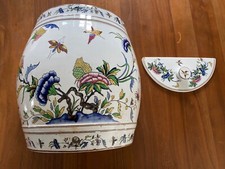 SUPERBE FONTAINE À EAU MURALE  EN FAÏENCE SARREGUEMINES U & C MODÈLE ROUEN