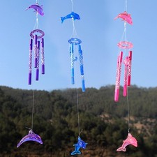 Métal Jeu Du Vent Dauphin Ornement Remorque Décoration Cadeau Ton Créatif