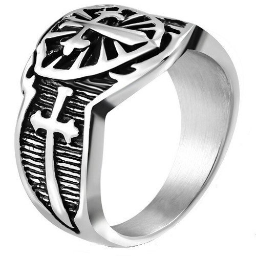 Bague chevalière homme acier - bague,