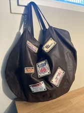 Sac À Main De Voyage Besace En Cuir Marron Écussons US Route 66 Laura Di Maggio