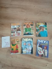 lot 6 magazines revues-PHILDAR Mailles enfants-patrons-Tricot- special-1980/90