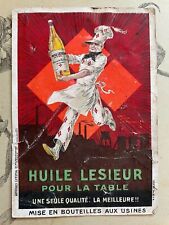Ancienne Carte postale publicitaire Huile Lesieur - affiches Lutétia