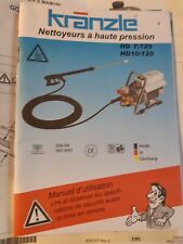 manuel d utilisation de nettoyeur haute pression kranzle hd 7/120 et hd 10/120