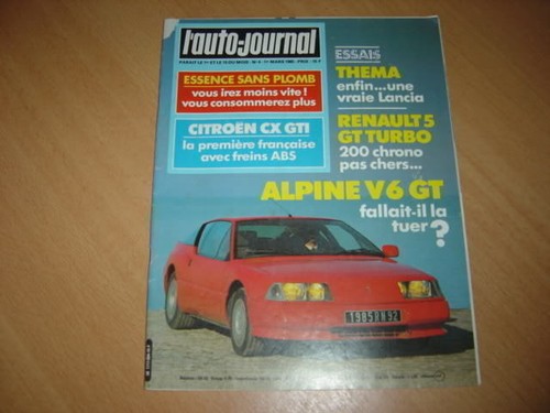 1985 alpine v6 gt r5 - aj,