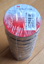 3M Temflex 1500 - RUBAN PVC NOIR -  LOT 10 - Ruban Vinyle Electrique - SCOTCH